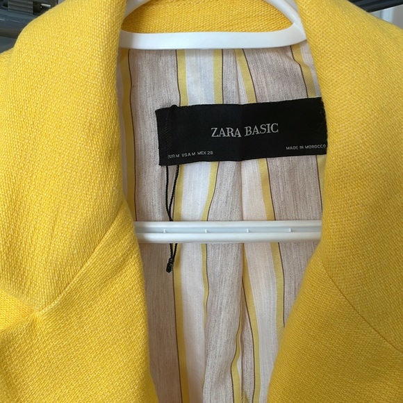 ZARA YELLOW BLAZER JACKET - Picture 4 of 5